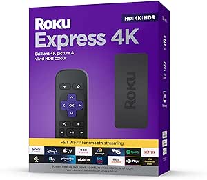 Roku Express 4K | Reproductor Multimedia de transmisión HD/4K/HDR, Negro