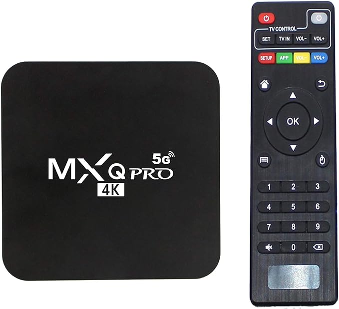 MXQ Pro 5G 4K Android TV 13.1 Box Ram 1GB ROM 8GB Android Smart Box H.265 HD 3D Dual Band 2.4G/5G WiFi Quad Core Home Media Player