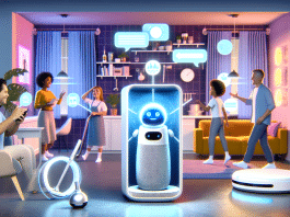 Inteligencia Artificial de las Cosas Revolución Silenciosa en Hogares Futuristas IA Personificada Facilita Tareas Diarias para una Familia Feliz y Relajada